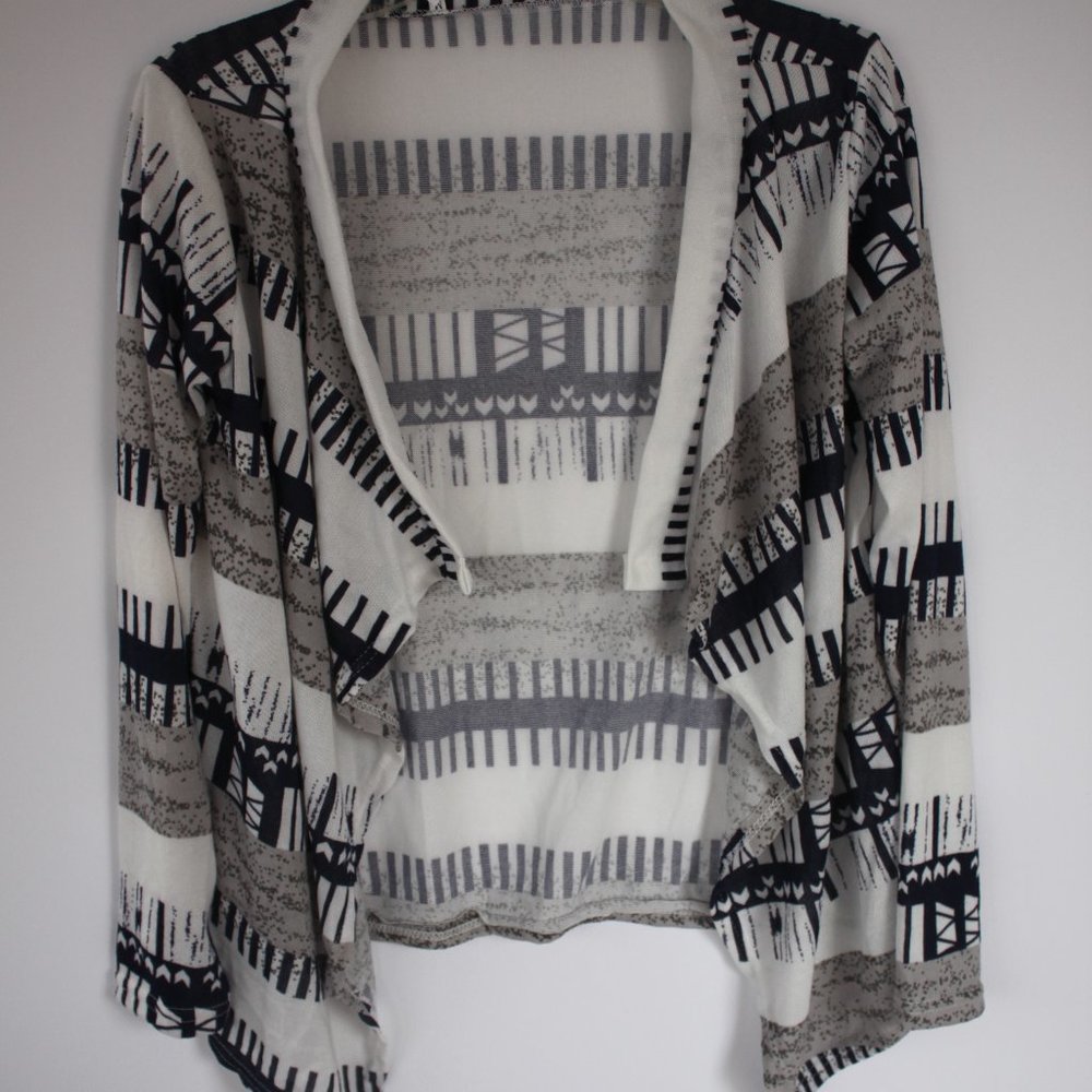 AZTEC Blue and Gray Cardigan Size L - NWOT